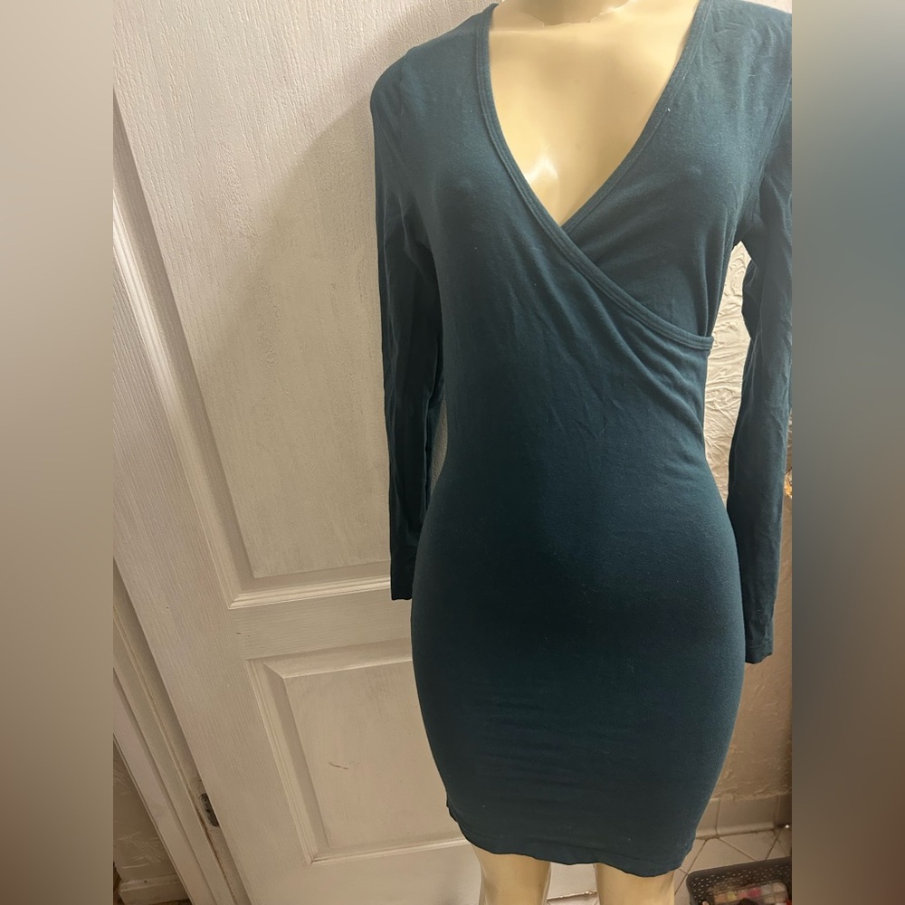 American Apparel Deep Teal Long Sleeve Dress